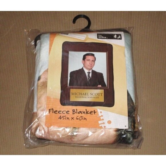 New The Office Michael Scott Fleece Throw Gift Blanket Steve Carell TV Show Pic - Picture 2 of 2